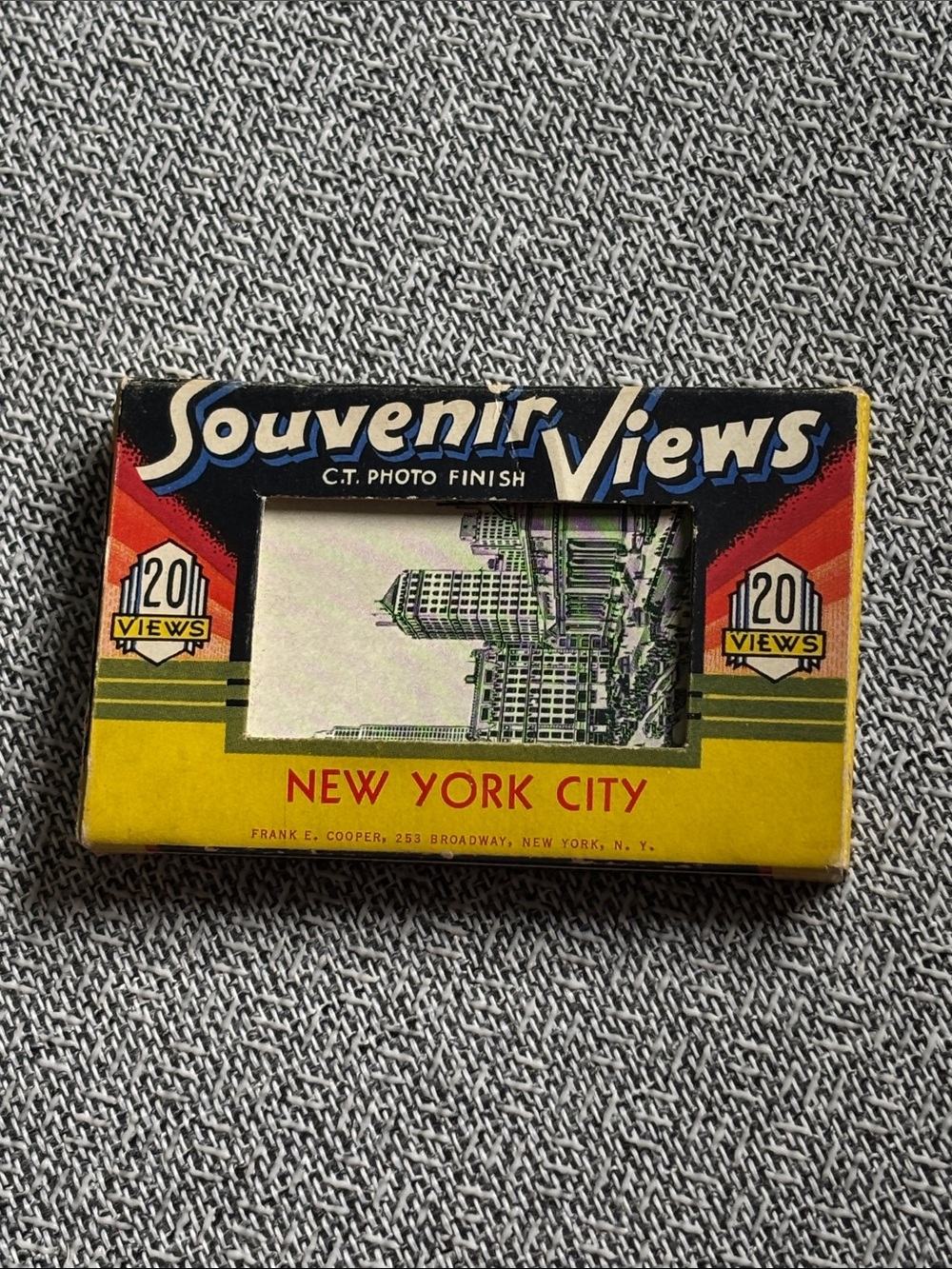Souvenir Views New York City Vintage Photo Slide Pack - Yellow